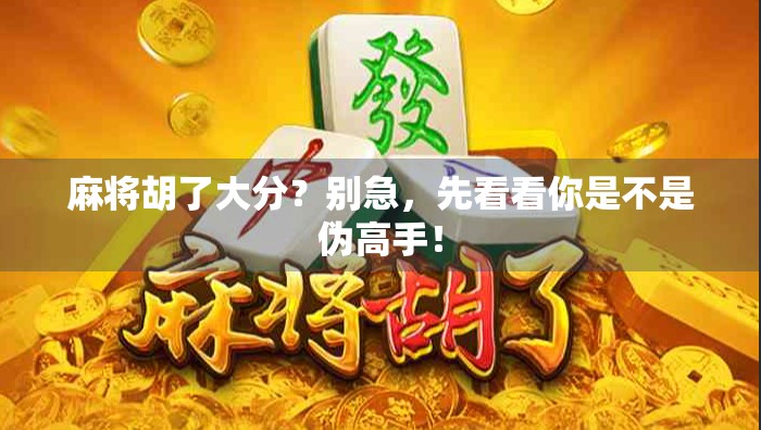 麻将胡了大分？别急，先看看你是不是伪高手！