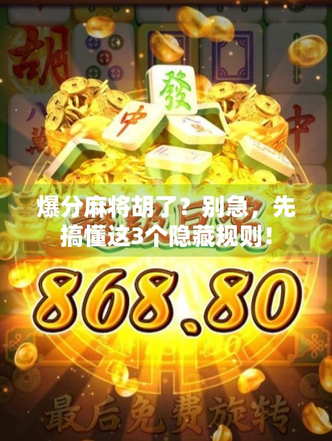 爆分麻将胡了？别急，先搞懂这3个隐藏规则！