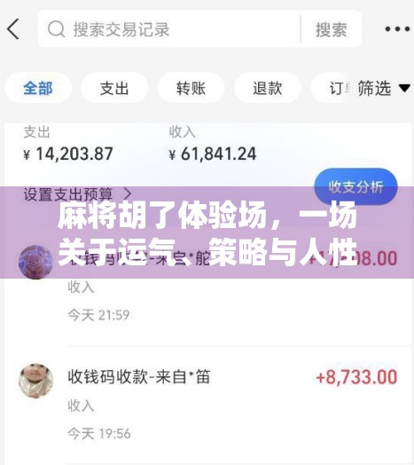 麻将胡了体验场，一场关于运气、策略与人性的沉浸式游戏盛宴