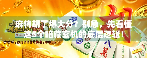 麻将胡了爆大分？别急，先看懂这5个暗藏玄机的底层逻辑！