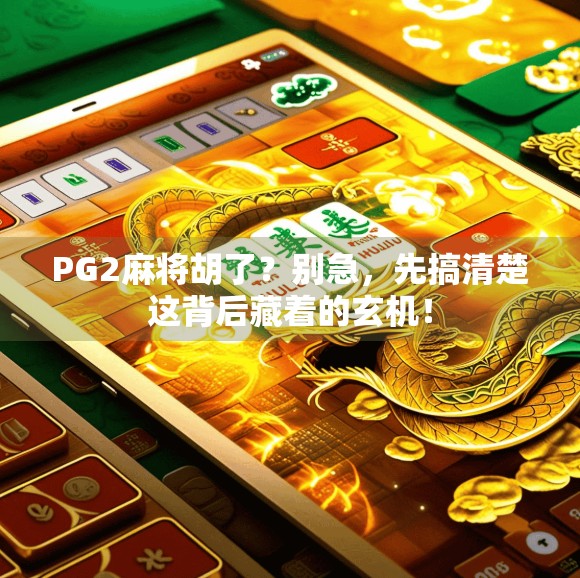 PG2麻将胡了？别急，先搞清楚这背后藏着的玄机！