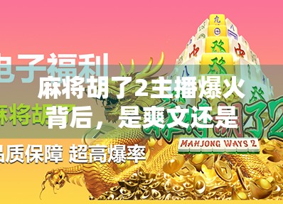 麻将胡了2主播爆火背后，是爽文还是成瘾陷阱？