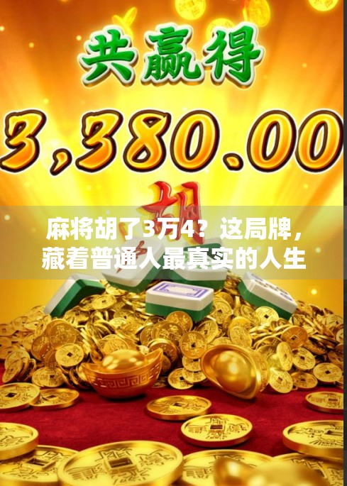 麻将胡了3万4？这局牌，藏着普通人最真实的人生翻盘密码！